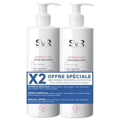 Svr Topialyse Crème Peau Sèche Et Sensible Visage Et Corps 2fl Pompe/400ml