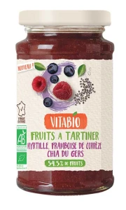 Vitabio Fruits à Tartiner Myrtille Framboise Chia