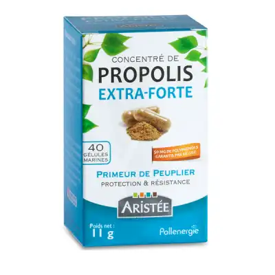 Aristée Peuplier Gélules Propolis Extra-forte Pilulier/40 à SOUMOULOU