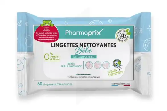 Lingettes Nettoyantes Bébé x60