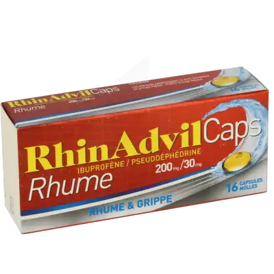 Rhinadvilcaps Rhume Ibuprofene/pseudoephedrine 200 Mg/30 Mg, Capsule Molle à Moirans