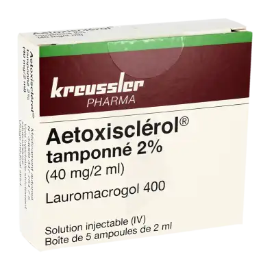 Aetoxisclerol 2% (40 Mg/2 Ml), Solution Injectable à LIVRON-SUR-DROME