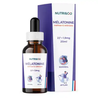 Nutri&co Mélatonine Solution Buvable Fl/20ml à LES ANDELYS