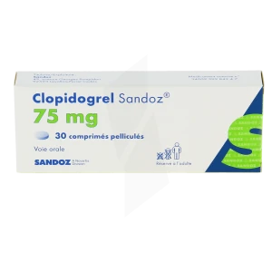Clopidogrel Sandoz 75 Mg, Comprimé Pelliculé