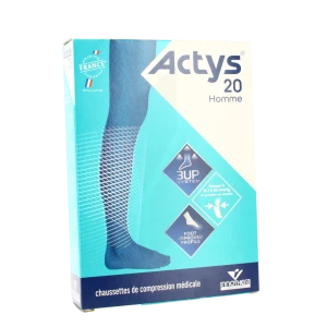 Actys 20 Chaussette Pf Homme Noir T3n
