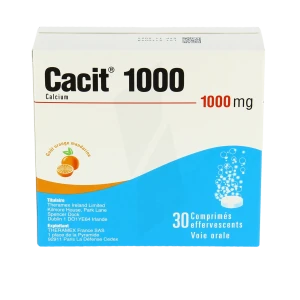 Cacit 1000 Mg, Comprimé Effervescent