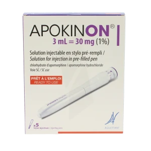 Apokinon 30 Mg/3 Ml (1 %), Solution Injectable En Stylo Pré-rempli