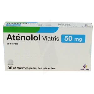 Atenolol Viatris 50 Mg, Comprimé Pelliculé Sécable