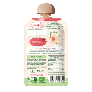 Babybio Aliment Infant Pomme Banane Kiwi Acérola Immunité Gourde/100g