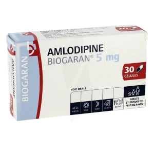 Amlodipine Biogaran 5 Mg, Gélule