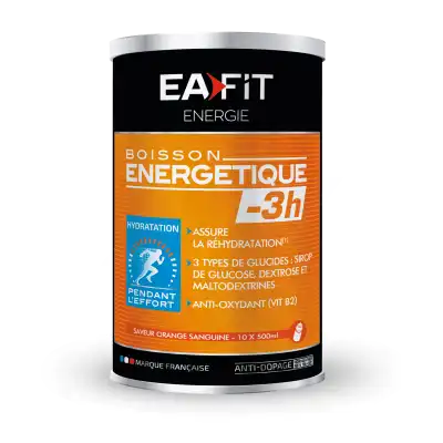 Eafit Energie Poudre Pour Boisson énergétique -3h Orange Sanguine Pot/500g à Béziers