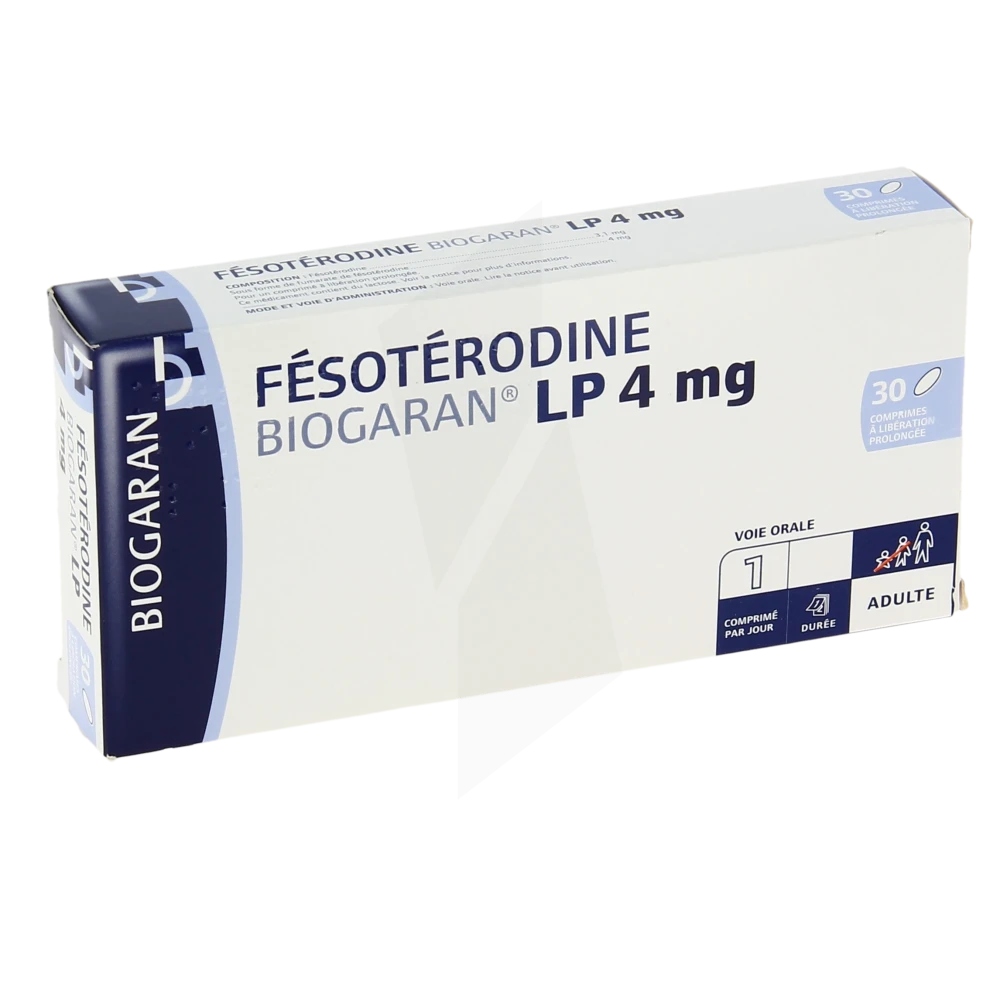 Fesoterodine Biogaran Lp 4 Mg, Comprimé à Libération Prolongée