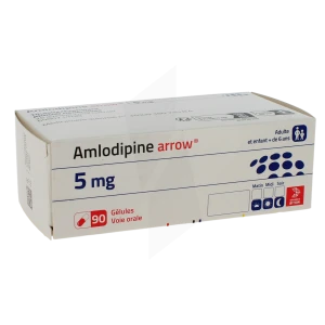 Amlodipine Arrow 5 Mg, Gélule