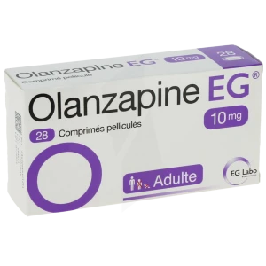 Olanzapine Eg 10 Mg, Comprimé Pelliculé