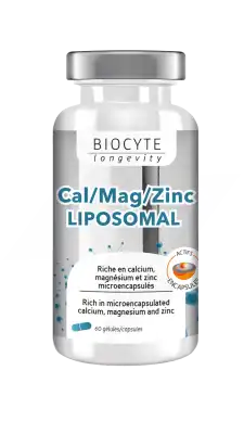 Biocyte Calcium/Magnésium/Zinc Liposomal Gélules B/60