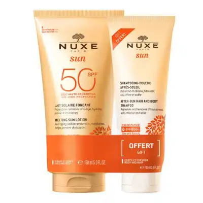 Nuxe Sun Spf50 Lait Fondant Haute Protection T/150ml + Shampooing Douche Après-soleil à BRUGUIERES