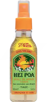 Hei Poa Monoi Solaire Spf6 Huile Vanillier Spray/100ml à La-Mure