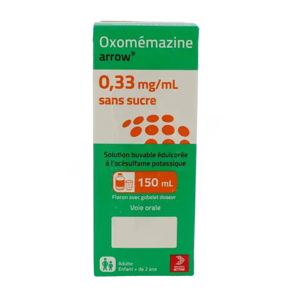 Oxomemazine Arrow 0,33 Mg/ml Sans Sucre, Solution Buvable édulcorée à L'acésulfame Potassique