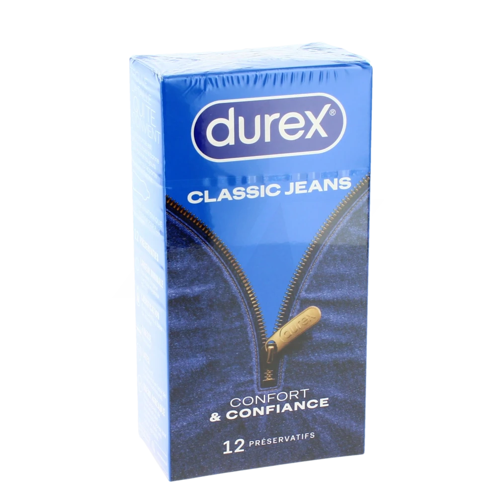 Durex Classic Jeans Préservatif Lubrifié Etui/12