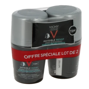 Vichy Homme Déodorant Invisible Resist 72h 2roll-on/50ml