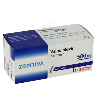 VALACICLOVIR ZENTIVA 500 mg, comprimé pelliculé