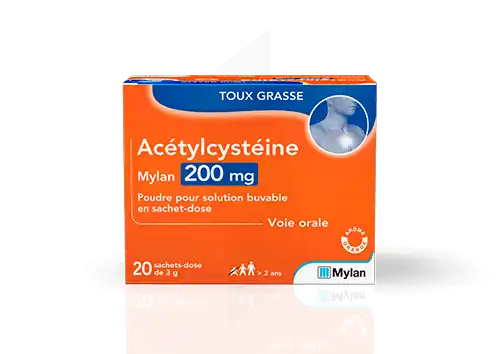 Acetylcysteine Viatris Conseil 200 Mg, Poudre Pour Solution Buvable En Sachet-dose
