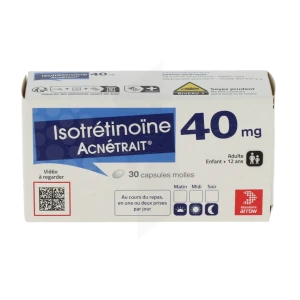 Isotretinoine Acnetrait 40 Mg, Capsule Molle