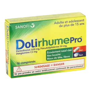Dolirhumepro Paracetamol, Pseudoephedrine Et Doxylamine, Comprimé à Saint-Maximin