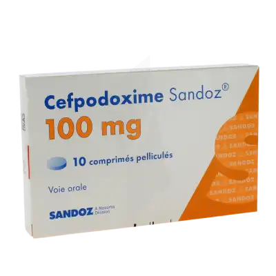 Cefpodoxime Sandoz 100 Mg Cpr Pell Plq/10 à Clermont-Ferrand