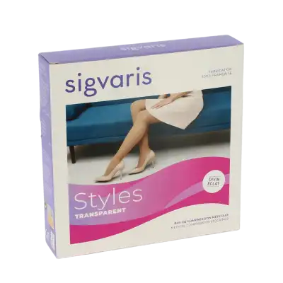 Sigvaris Styles Transparent Bas Auto-fixants Po Femme Classe 2 Beige 120 Small Normal à Toulouse