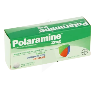 Polaramine 2 Mg Cpr Séc Plq/20