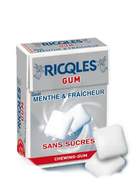 Ricqlès Chew gum Blancheur & Hygiène Dragée sans sucre B/24g