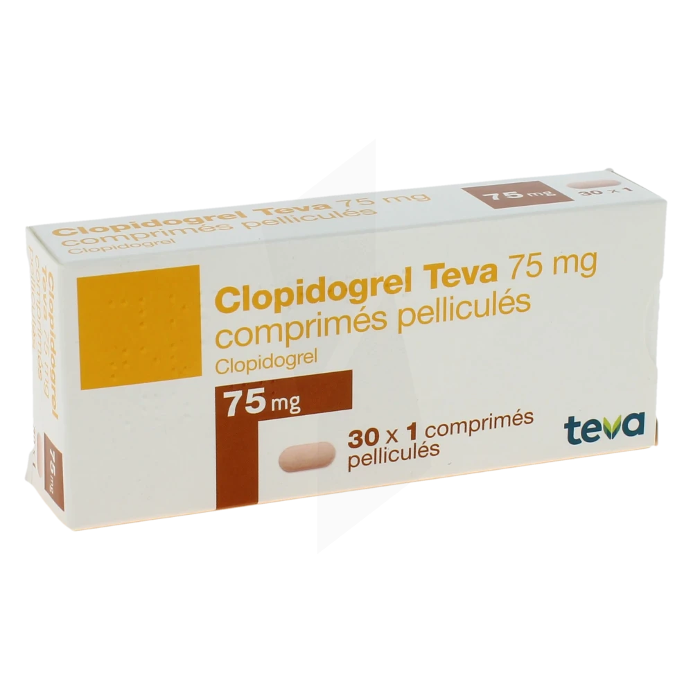 Clopidogrel Teva 75 Mg, Comprimé Pelliculé