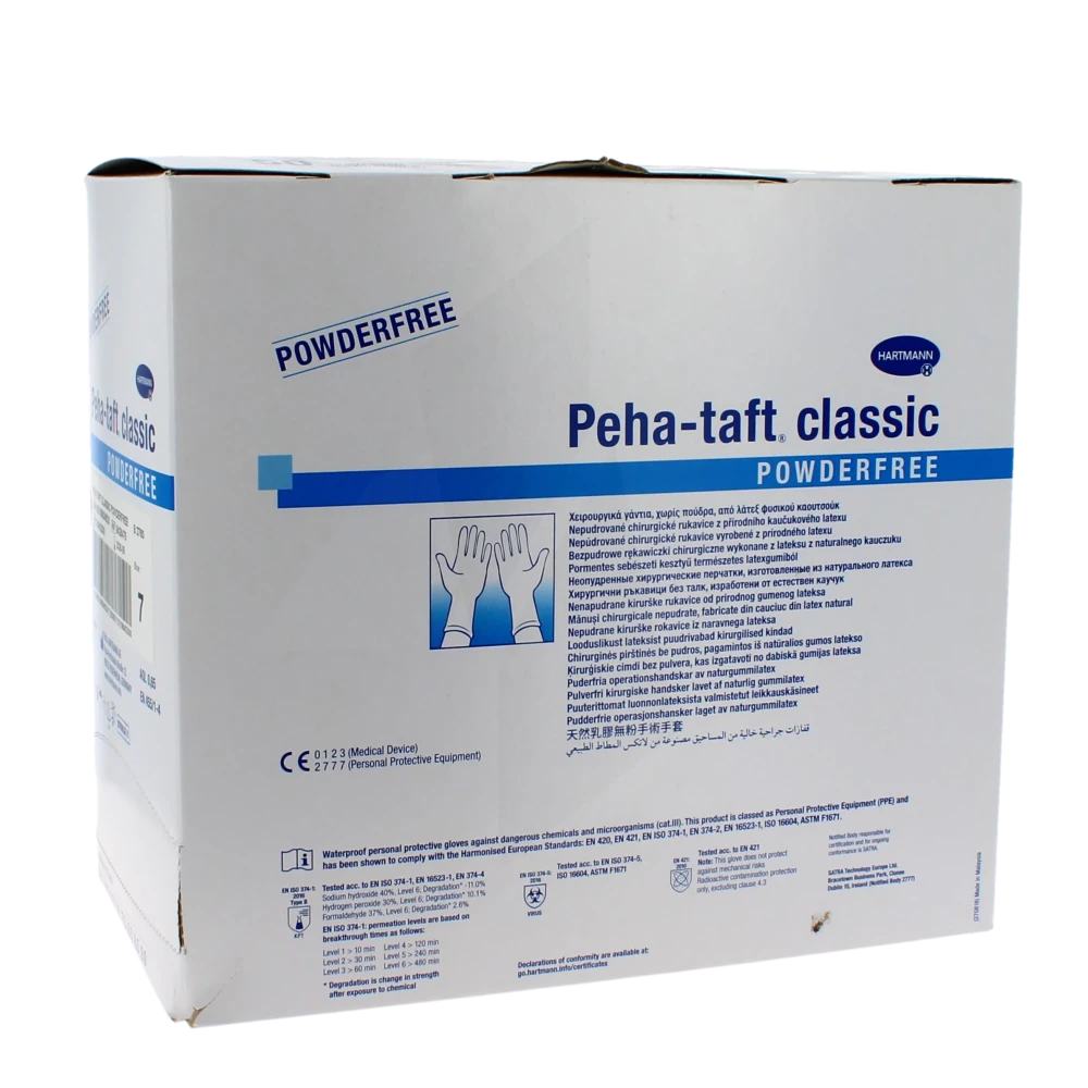 Peha Taft Classic Powderfree Gant Latex D'examen T7 50x2