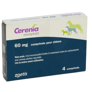 Cerenia 60 Mg Comprimes Pour Chiens, Comprimé