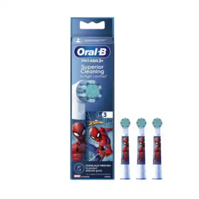 Oral B Pro Kids Brossette Spiderman Blister/3 à TOULON