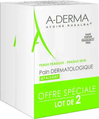 Aderma Les Indispensables Pain Dermatologique Au Lait D’avoine Duo 2 X 100g à Mérignac