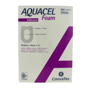 Aquacel Foam Pans Hydrocellulaire Talon 14x19,8cm B/10