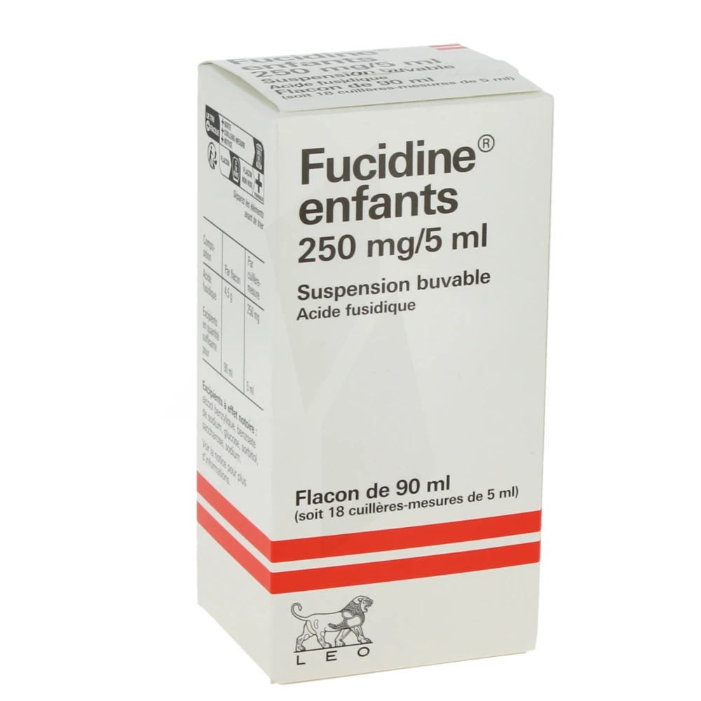 Fucidine Enfants 250 Mg/5 Ml, Suspension Buvable En Flacon