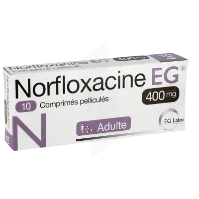Norfloxacine Eg 400 Mg, Comprimé Pelliculé à CUISERY