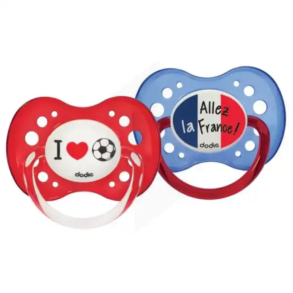 Dodie Duo Sucette Anatomique Silicone +18mois "i Love Foot"