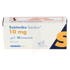Ezetimibe Sandoz 10 Mg, Comprimé