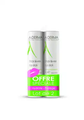 Aderma Stick Lèvres Duo 2 X 4g à La Ricamarie