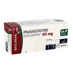 Pravastatine Biogaran 40 Mg, Comprimé Pelliculé