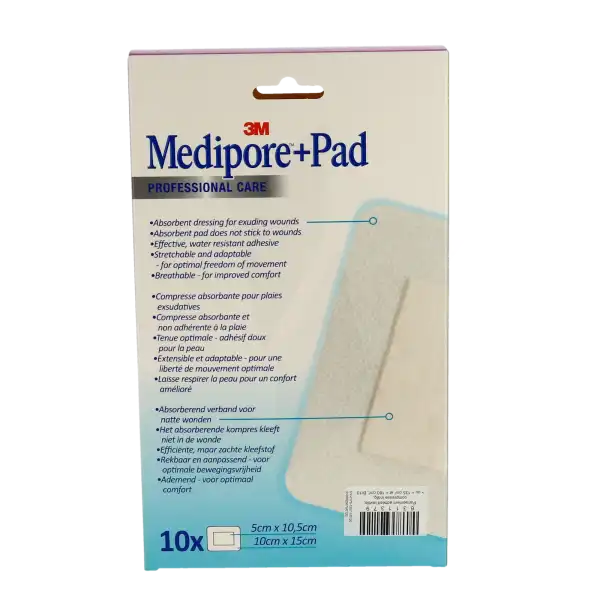 Medipore + Pad, 10 Cm X 15 Cm, Bt 10