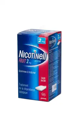 Nicotinell Fruit 2 Mg Sans Sucre, Gomme à Mâcher Médicamenteuse P/96 à CHENÔVE