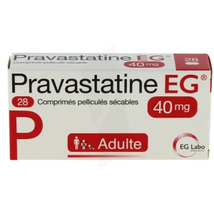 Pravastatine Eg 40 Mg, Comprimé Pelliculé Sécable