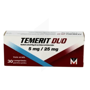 Temeritduo 5 Mg/25 Mg, Comprimé Pelliculé