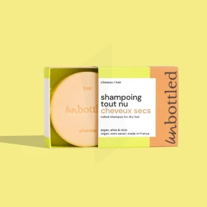 Unbottled Shampoing Solide Tout Nu Cheveux Secs & Abîmés 75g