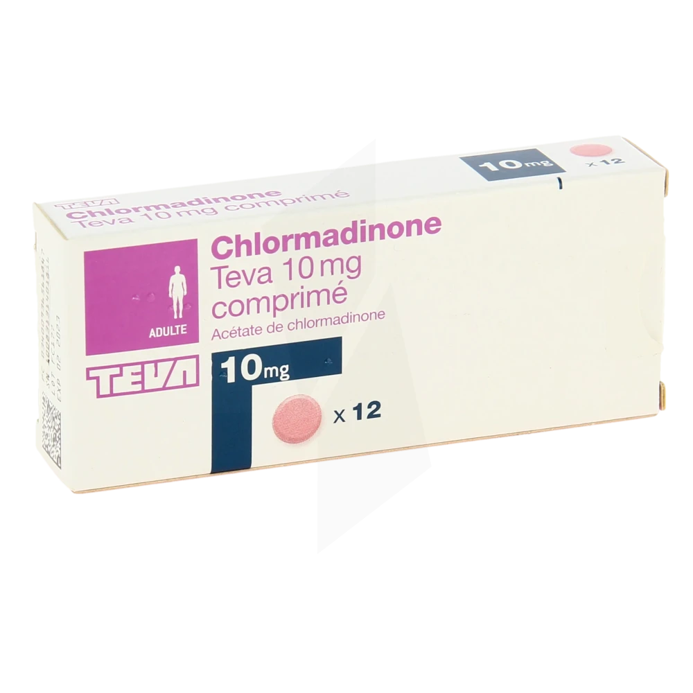 Chlormadinone Teva 10 Mg, Comprimé